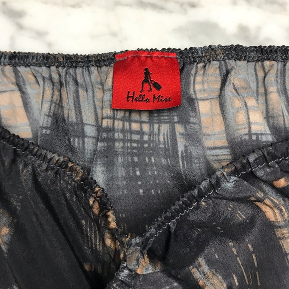 Hello Miss Printed Strappless Ruffle Short Dress - Picture 2 of 7